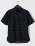 【大きいサイズ】ポロ・ビーシーエス/POLO BCS 綿 リップル プリント ボタンダウン 半袖 シャツ