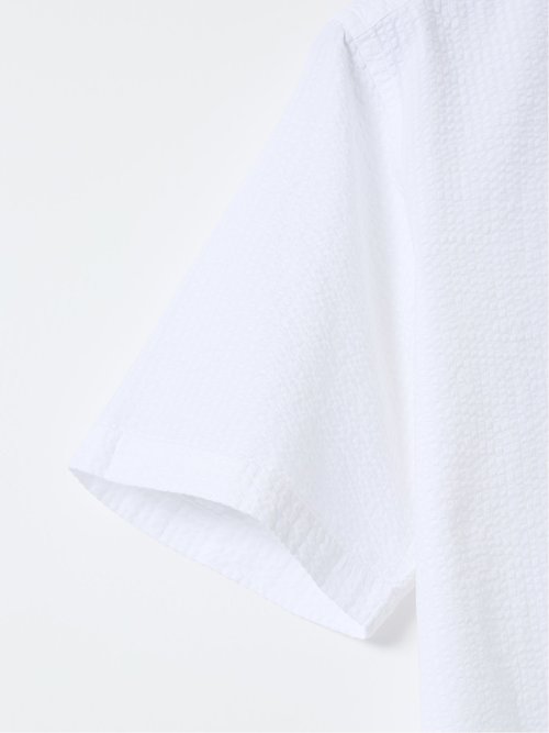 【大きいサイズ】ポロ・ビーシーエス/POLO BCS シアサッカー シャドーストライプ ボタンダウン 半袖 シャツ