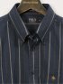 【大きいサイズ】ポロ・ビーシーエス/POLO BCS 綿ビエラ 起毛ストライプ ボタンダウン長袖シャツ