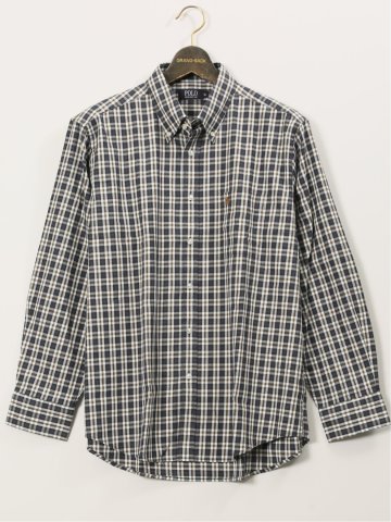 【大きいサイズ】ポロ・ビーシーエス/POLO BCS 綿ビエラ 起毛チェック ボタンダウン長袖シャツ