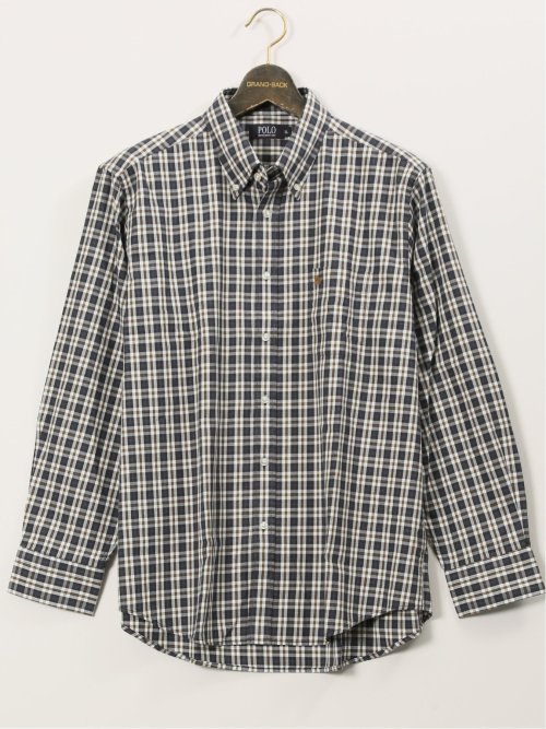 【大きいサイズ】ポロ・ビーシーエス/POLO BCS 綿ビエラ 起毛チェック ボタンダウン長袖シャツ