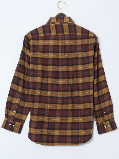 【大きいサイズ】ポロ・ビーシーエス/POLO BCS 綿ツイル 起毛チェック ボタンダウン長袖シャツ