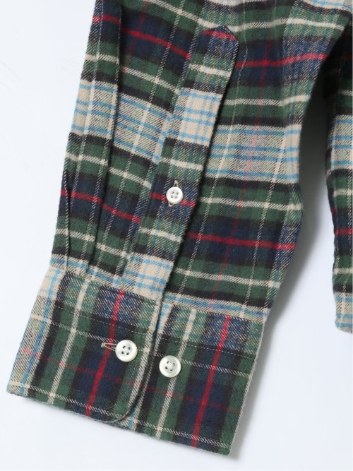 【大きいサイズ】ポロ・ビーシーエス/POLO BCS 綿ツイル 起毛チェック ボタンダウン長袖シャツ