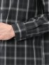 ストレッチ 綿チェック レギュラーカラー 長袖 シャツ