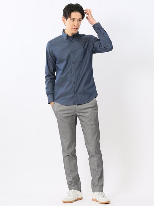 ストレッチ ソラーロ ボタンダウン長袖シャツ