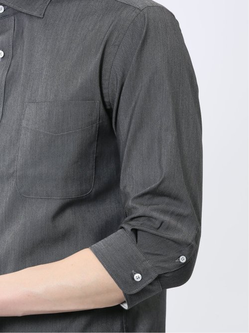 ストレッチ ソラーロ ワイドカラー7分袖シャツ