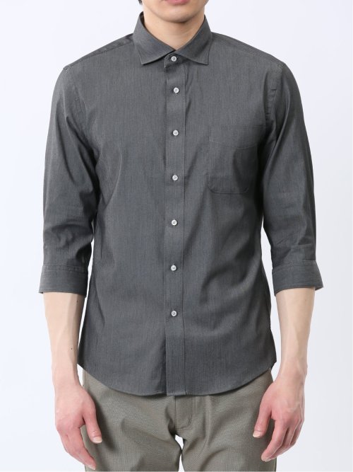 ストレッチ ソラーロ ワイドカラー7分袖シャツ