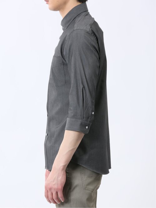 ストレッチ ソラーロ ワイドカラー7分袖シャツ