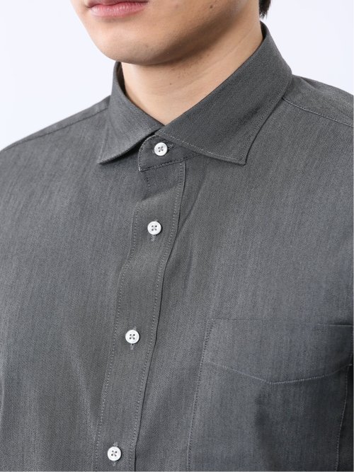 ストレッチ ソラーロ ワイドカラー7分袖シャツ