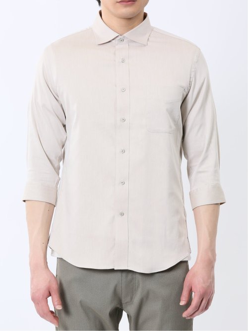 ストレッチ ソラーロ ワイドカラー7分袖シャツ