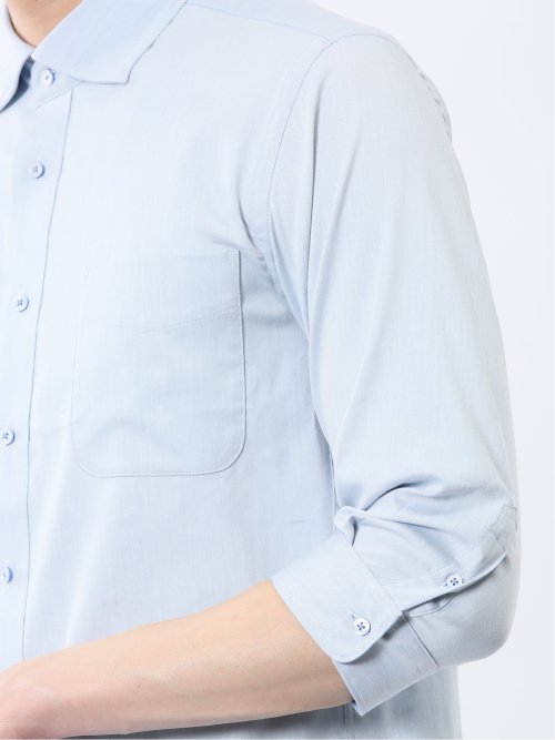 ストレッチ ソラーロ ワイドカラー7分袖シャツ