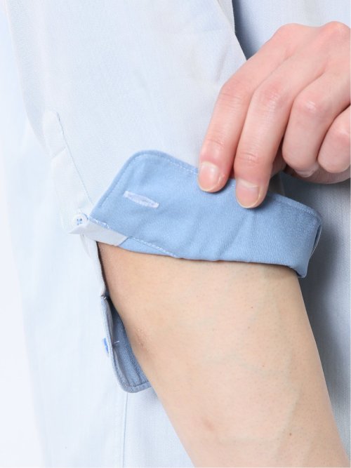 ストレッチ ソラーロ ワイドカラー7分袖シャツ