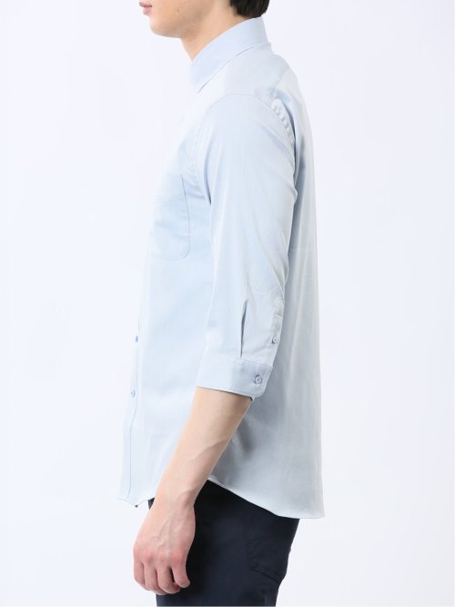 ストレッチ ソラーロ ワイドカラー7分袖シャツ