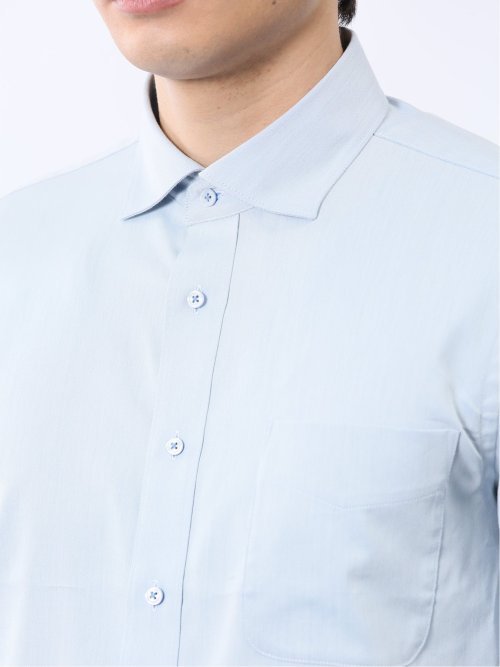 ストレッチ ソラーロ ワイドカラー7分袖シャツ