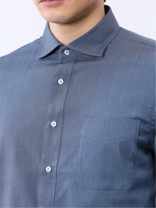 ストレッチ ソラーロ ワイドカラー7分袖シャツ