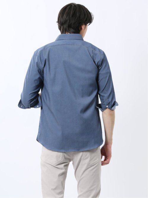 ストレッチ ソラーロ ワイドカラー7分袖シャツ