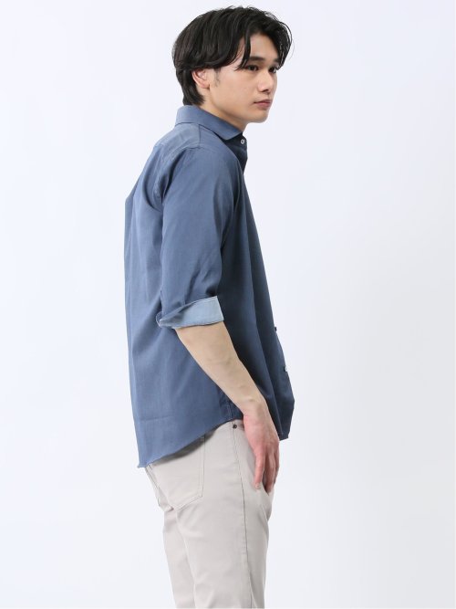 ストレッチ ソラーロ ワイドカラー7分袖シャツ