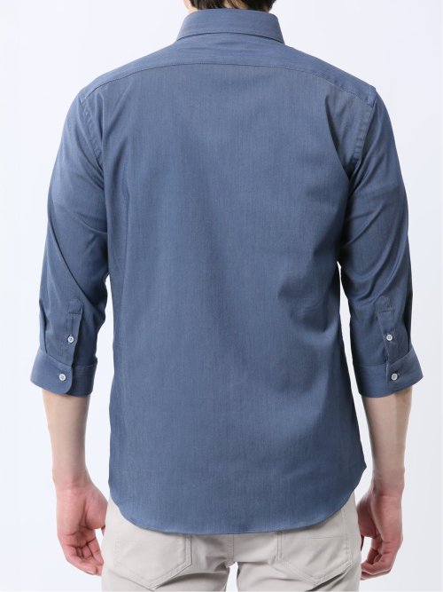 ストレッチ ソラーロ ワイドカラー7分袖シャツ