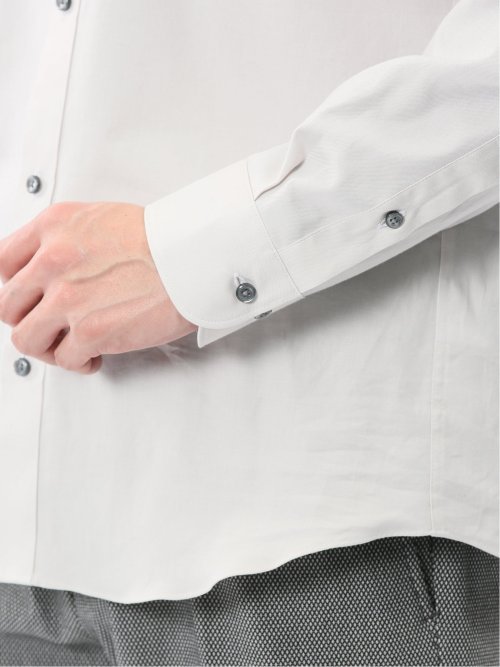 ストレッチ 綿ツイル ボタンダウン長袖シャツ