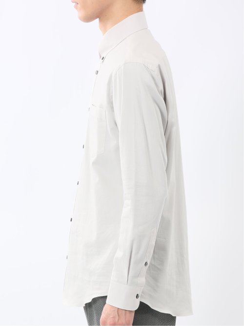 ストレッチ 綿ツイル ボタンダウン長袖シャツ