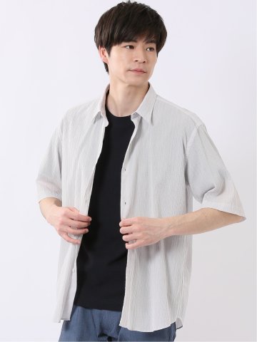 クールマックス 吸水速乾 楊柳 レギュラーカラー 半袖 シャツ