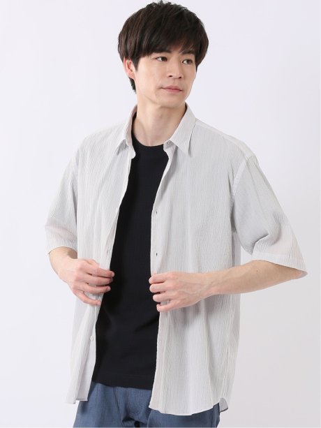 クールマックス 吸水速乾 楊柳 レギュラーカラー 半袖 シャツ