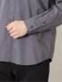 コットンツイル レギュラーカラー 長袖オーバーシャツ