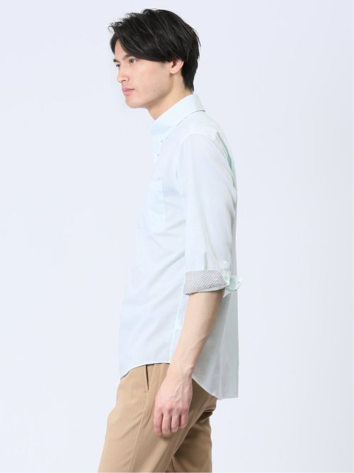 吸水速乾パナマ ボタンダウン7分袖シャツ