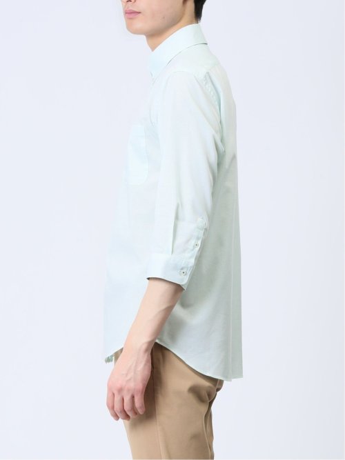 吸水速乾パナマ ボタンダウン7分袖シャツ