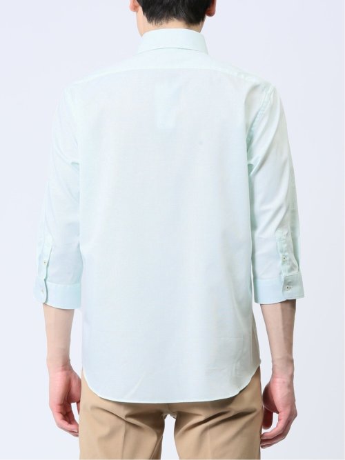 吸水速乾パナマ ボタンダウン7分袖シャツ