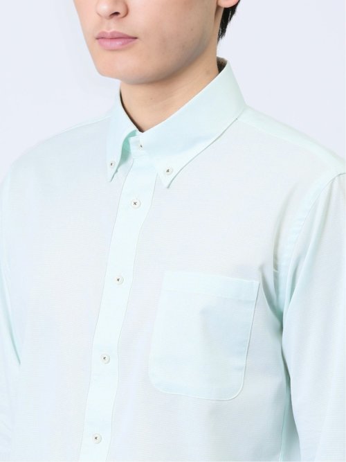 吸水速乾パナマ ボタンダウン7分袖シャツ