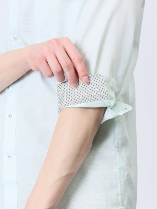 吸水速乾パナマ ボタンダウン7分袖シャツ