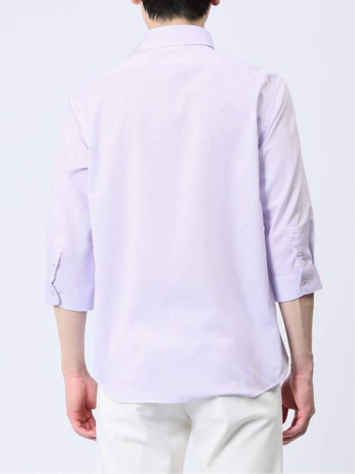 吸水速乾パナマ ボタンダウン7分袖シャツ