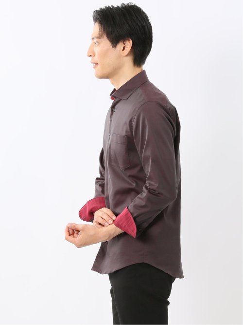 ストレッチ ソラーロ ワイドカラー長袖シャツ