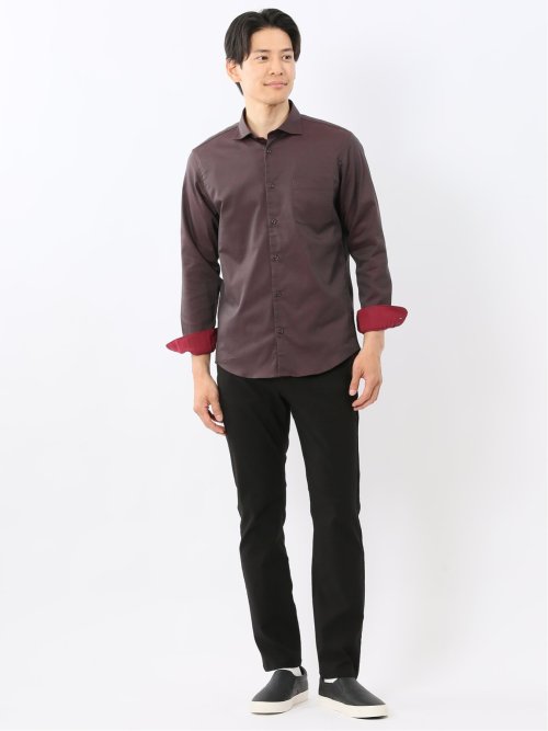 ストレッチ ソラーロ ワイドカラー長袖シャツ