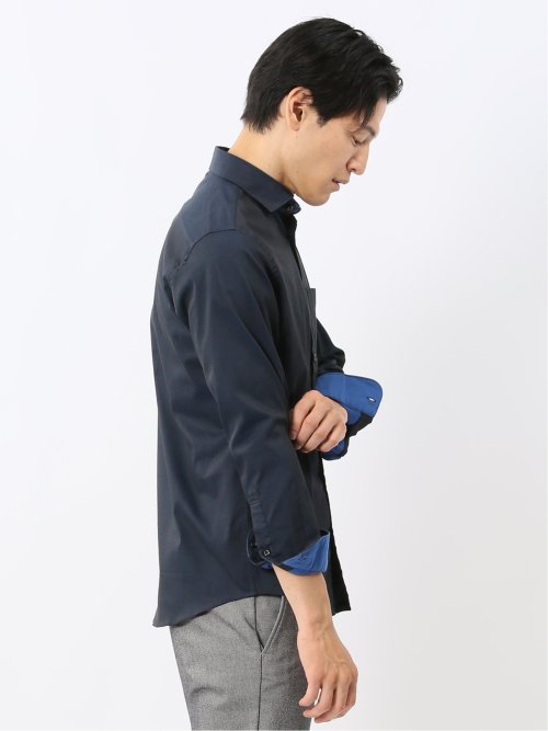 ストレッチ ソラーロ ワイドカラー長袖シャツ