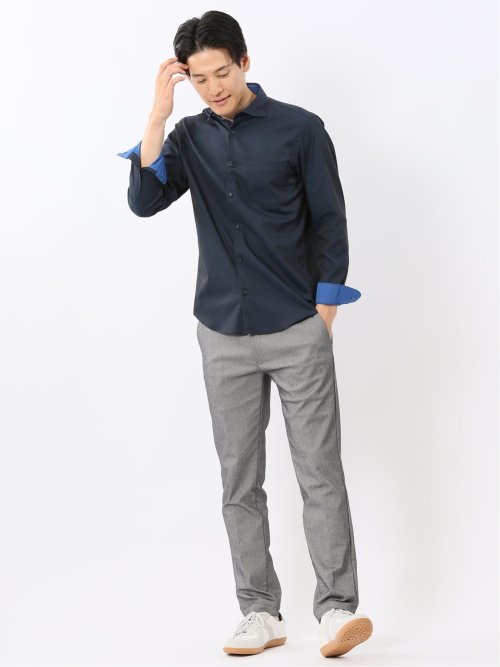 ストレッチ ソラーロ ワイドカラー長袖シャツ