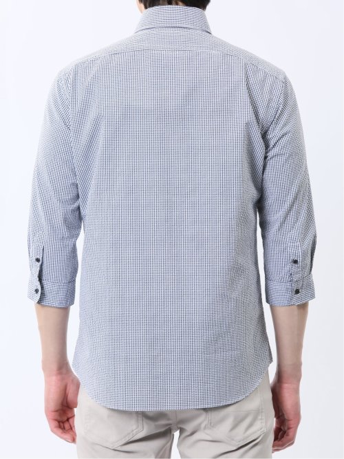 クールマックス サッカー ボタンダウン 7分袖シャツ