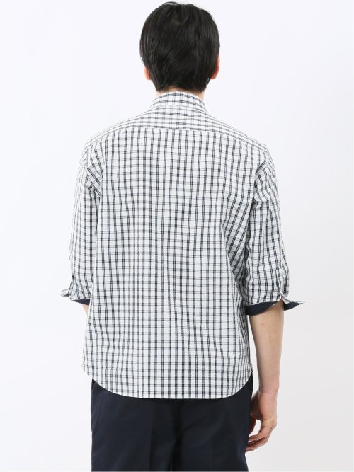 クールマックス サッカー ワイドカラー 7分袖 シャツ