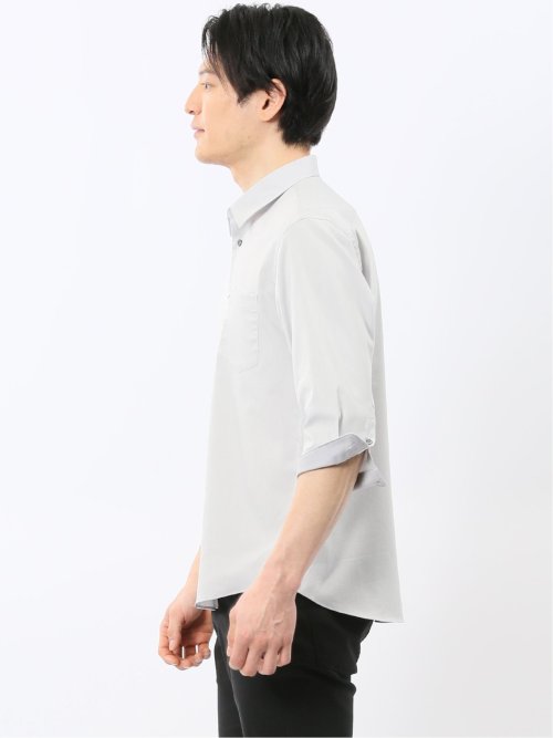 ストレッチ ソラーロ レギュラーカラー 7分袖 シャツ
