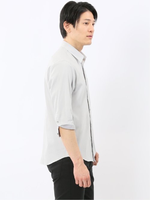ストレッチ ソラーロ レギュラーカラー 7分袖 シャツ