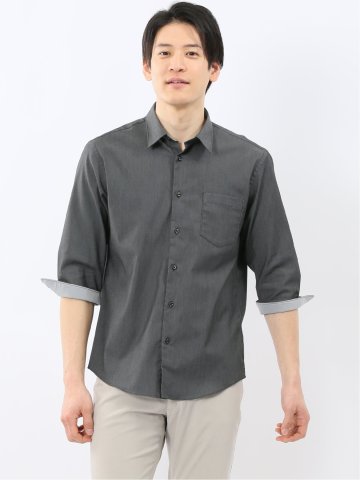 ストレッチ ソラーロ レギュラーカラー 7分袖 シャツ