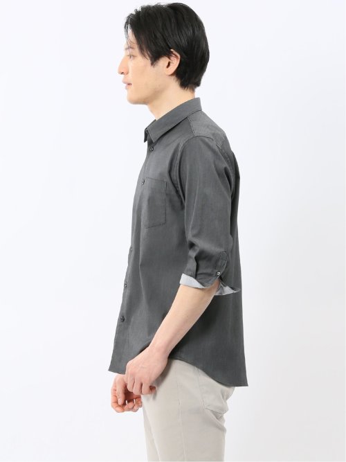 ストレッチ ソラーロ レギュラーカラー 7分袖 シャツ