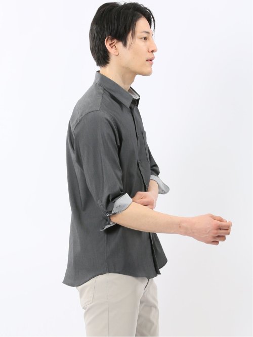 ストレッチ ソラーロ レギュラーカラー 7分袖 シャツ