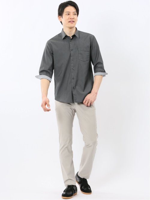 ストレッチ ソラーロ レギュラーカラー 7分袖 シャツ