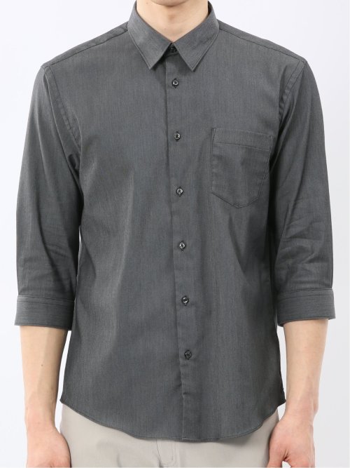 ストレッチ ソラーロ レギュラーカラー 7分袖 シャツ