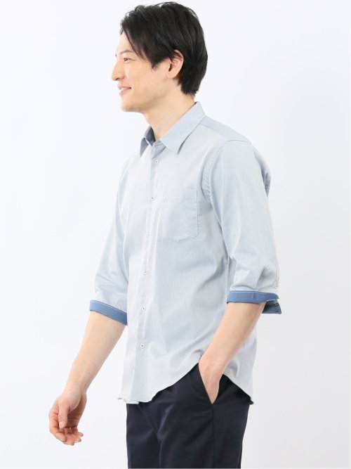 ストレッチ ソラーロ レギュラーカラー 7分袖 シャツ