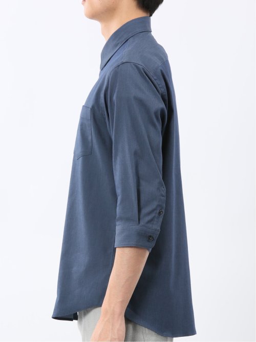 ストレッチ ソラーロ レギュラーカラー 7分袖 シャツ