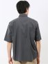 ストレッチ 綿 ツイル ボタンダウン 半袖 シャツ