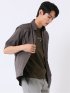 ストレッチ 綿 ツイル ボタンダウン 半袖 シャツ